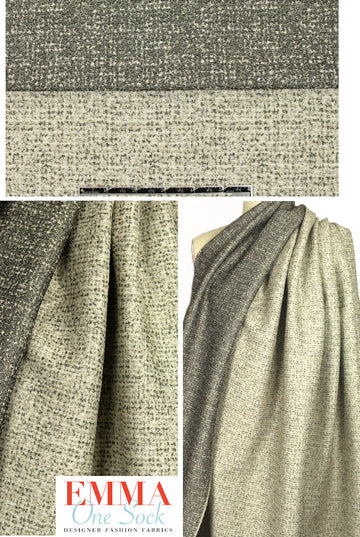Italian vertical stretch mottled brocade - khaki