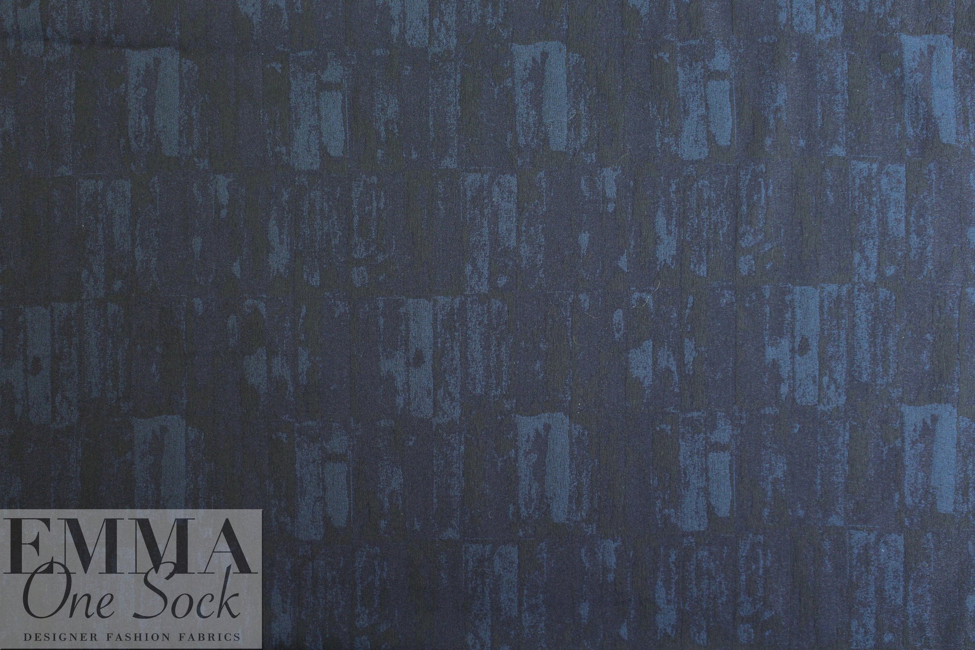 NY designer sapphire/midnight abstract stretch brocade