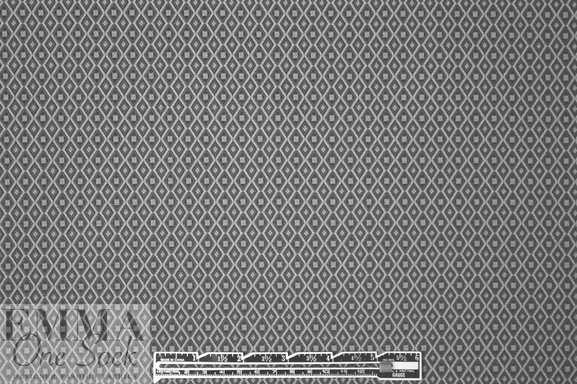 NY designer little diamond reversible stretch jacquard .66 yds