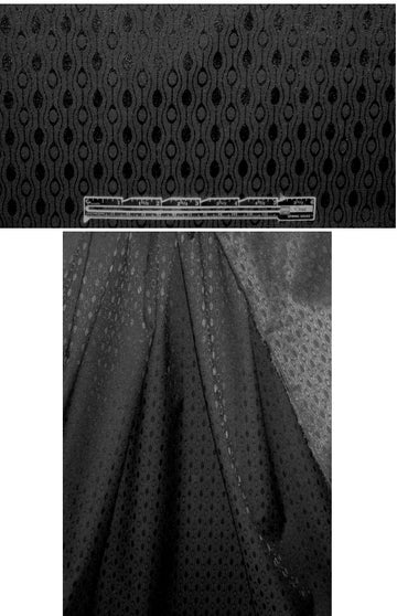 The0ry black on black stretch brocade 1.375 yds