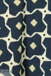 The0ry navy/ecru/gold graphic stretch brocade
