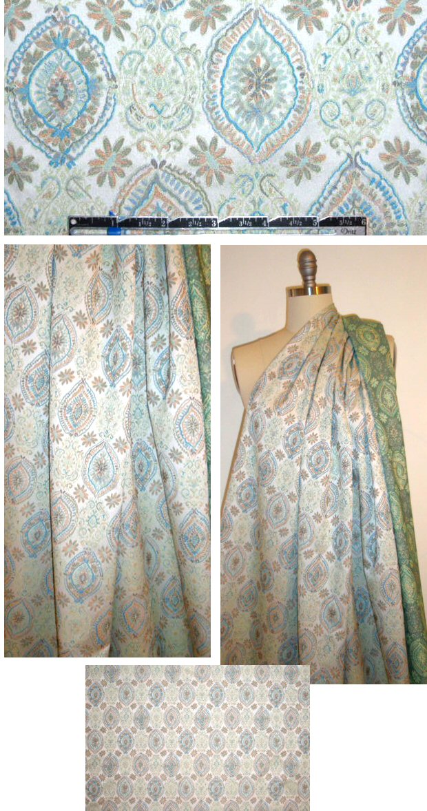 NY designer medallion design stretch brocade 1.625 yd