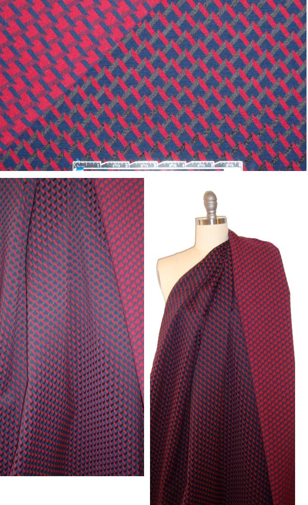 Italian optic graphic reversible stretch jacquard 1.5 yds