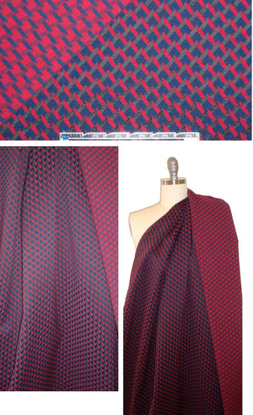 Italian optic graphic reversible stretch jacquard 1.5 yds