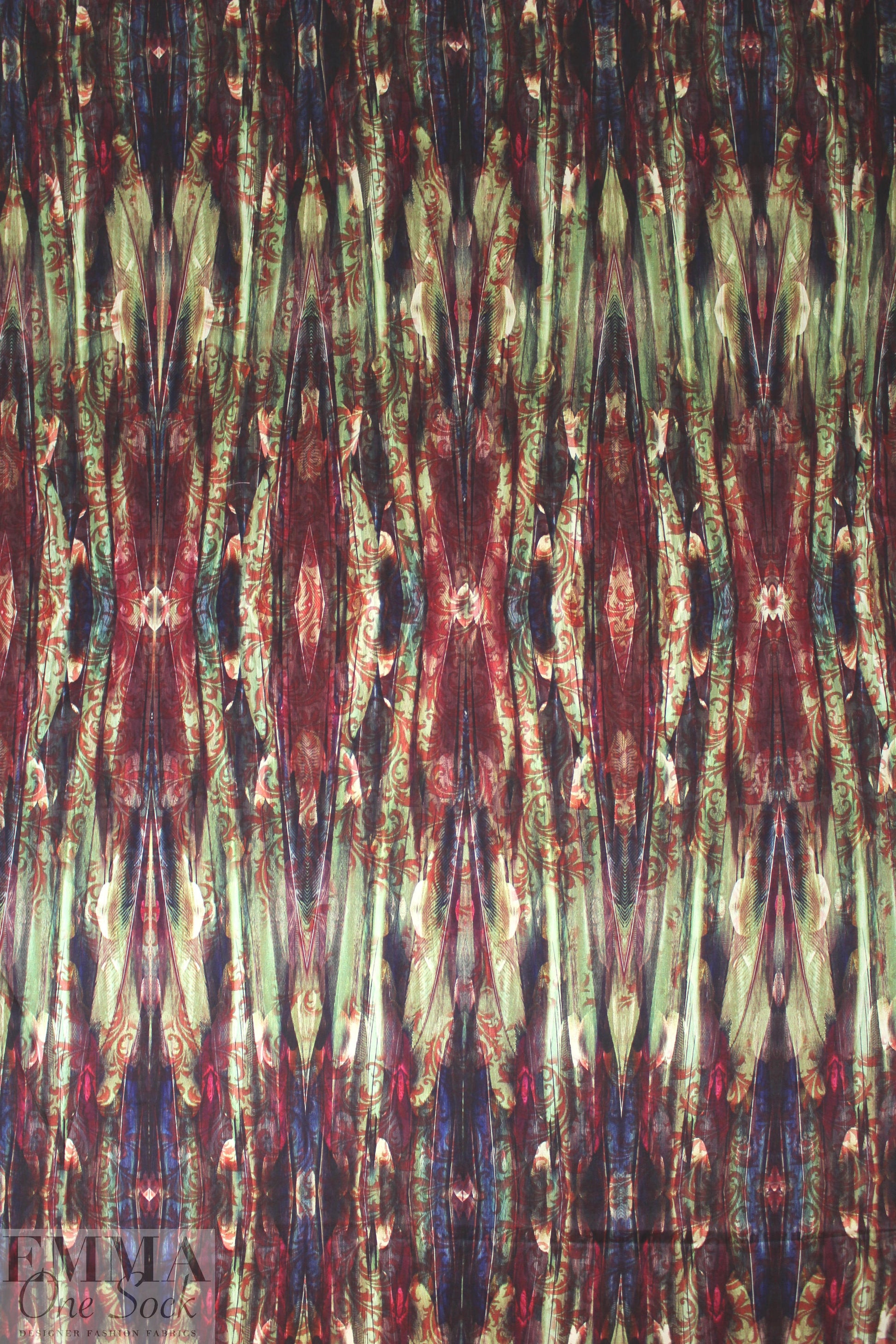 Nico1e Mi11er edgy rorschach silk stretch charmeuse 1.66 yds