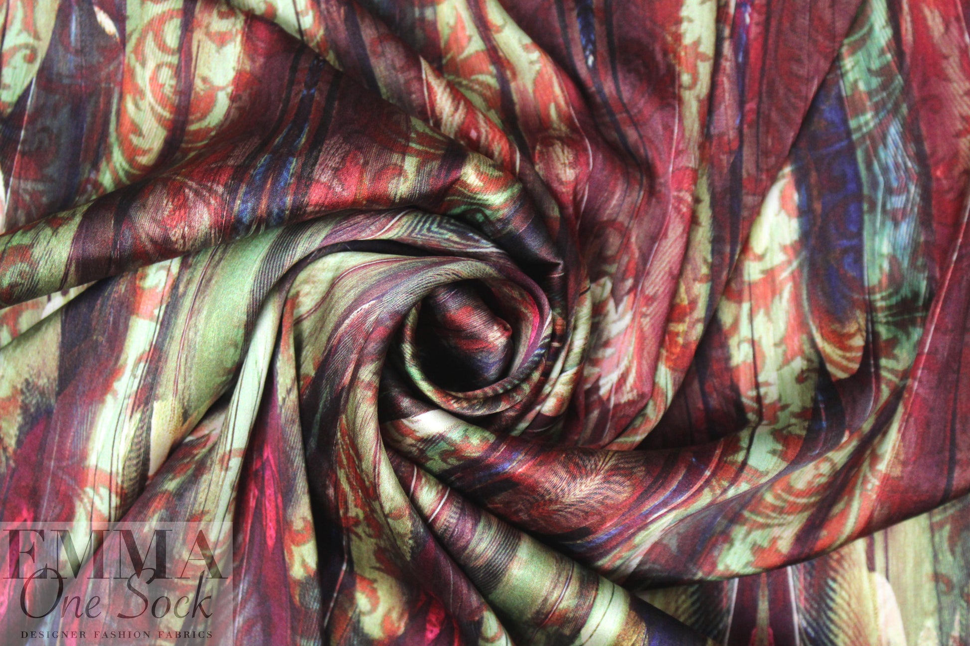 Nico1e Mi11er edgy rorschach silk stretch charmeuse