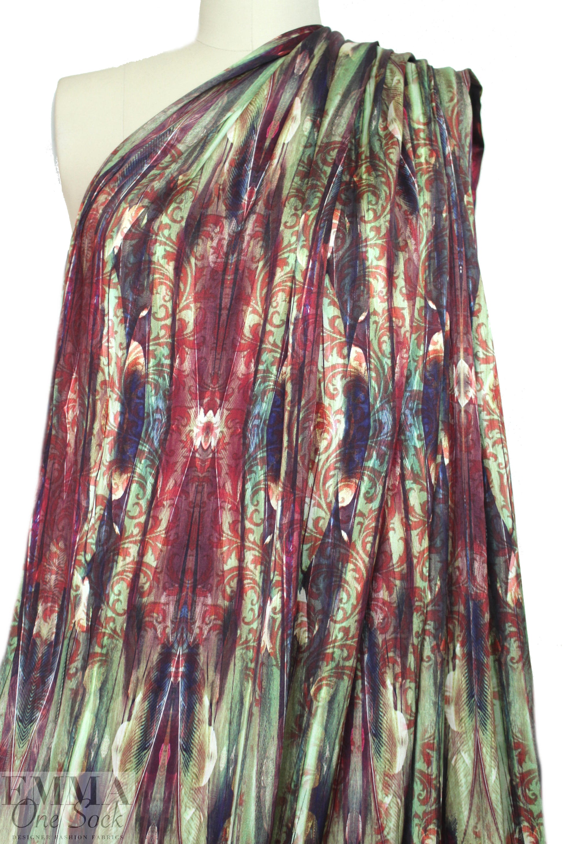 Nico1e Mi11er edgy rorschach silk stretch charmeuse 1.375 yd