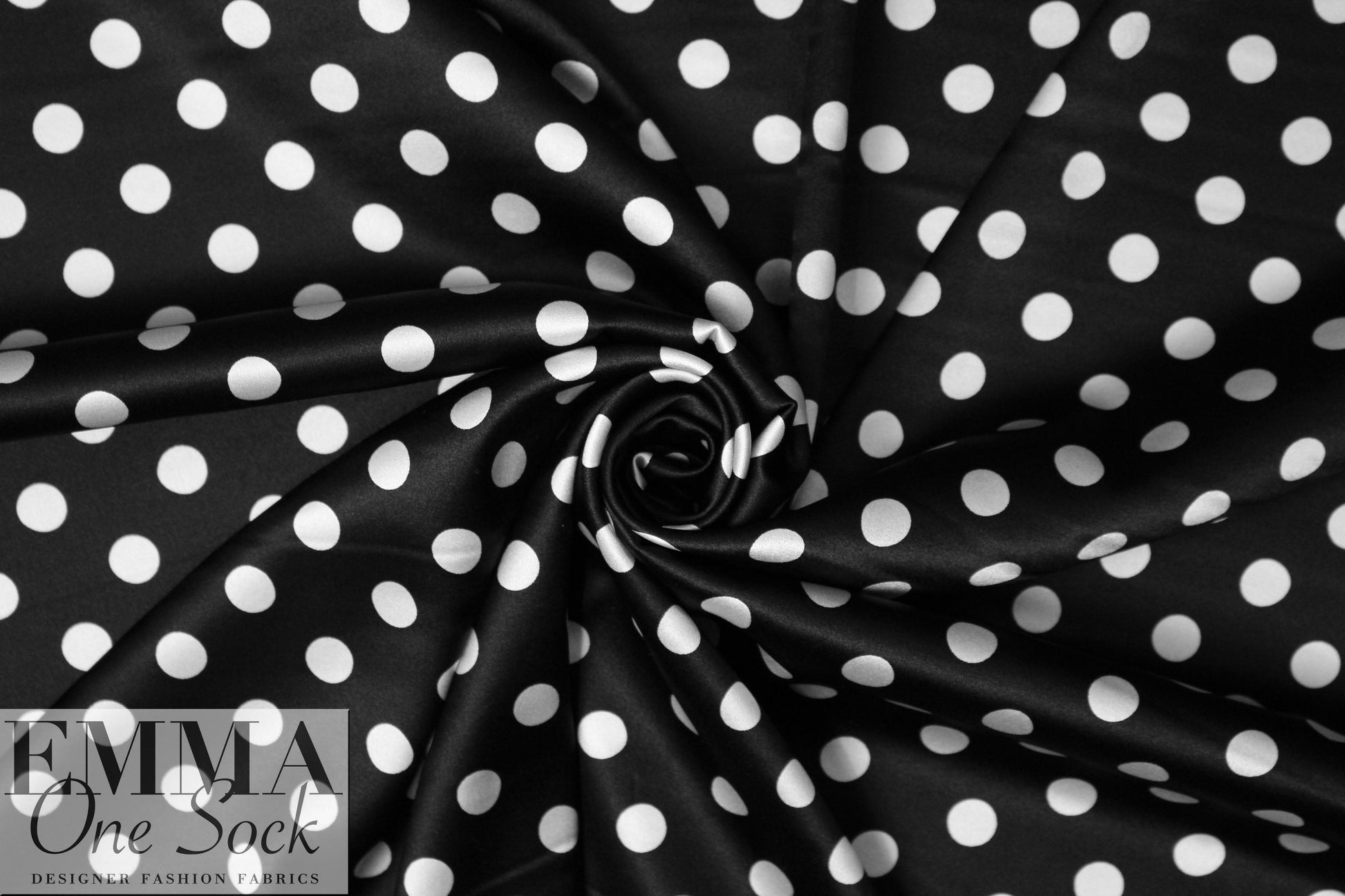Caroline C0nstas polkadot stretch silk charmeuse - b/w