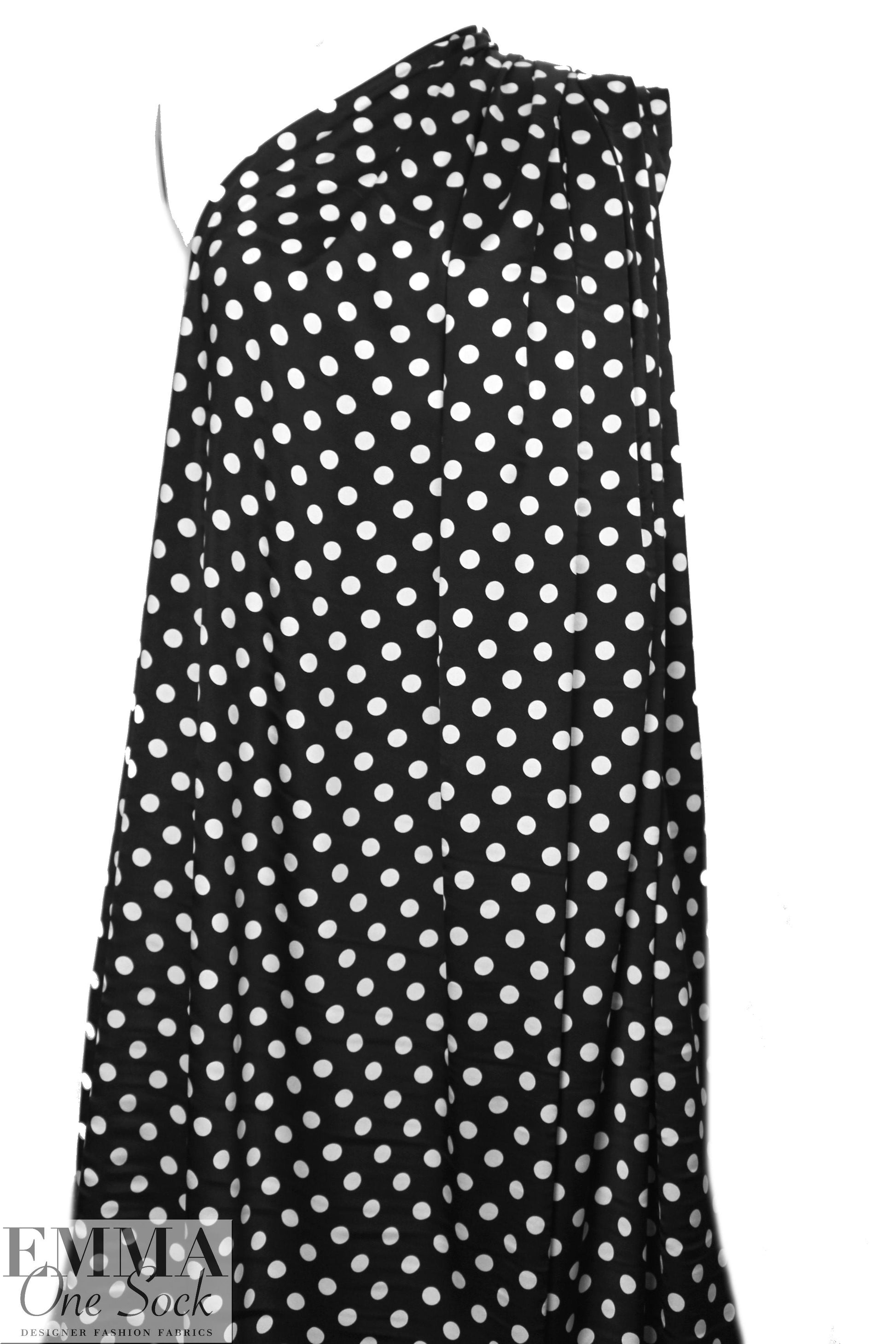 Caroline C0nstas polkadot stretch silk charmeuse - b/w