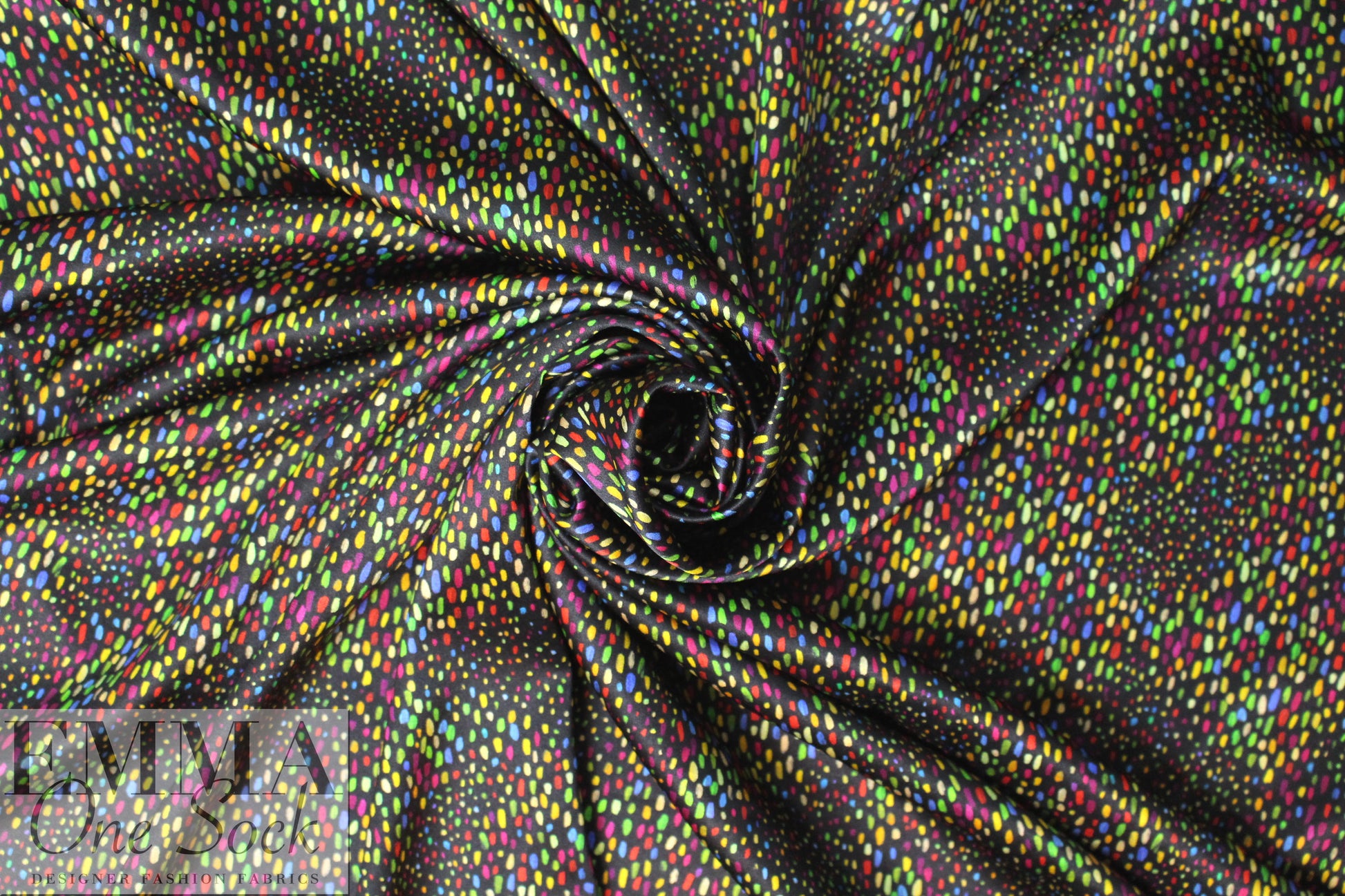 Caroline C0nstas speckled stretch silk charmeuse 1.375 yd