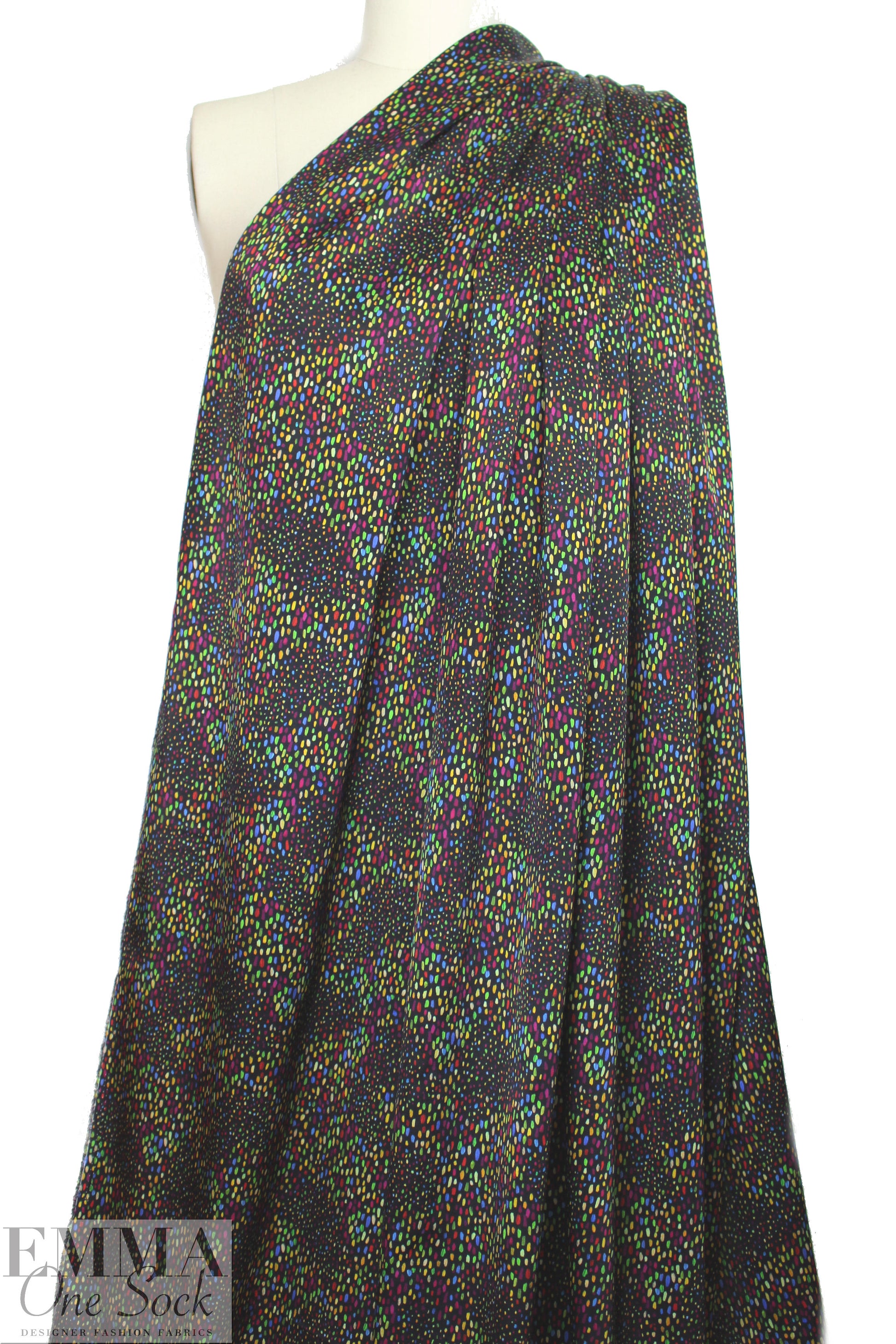 Caroline C0nstas speckled stretch silk charmeuse