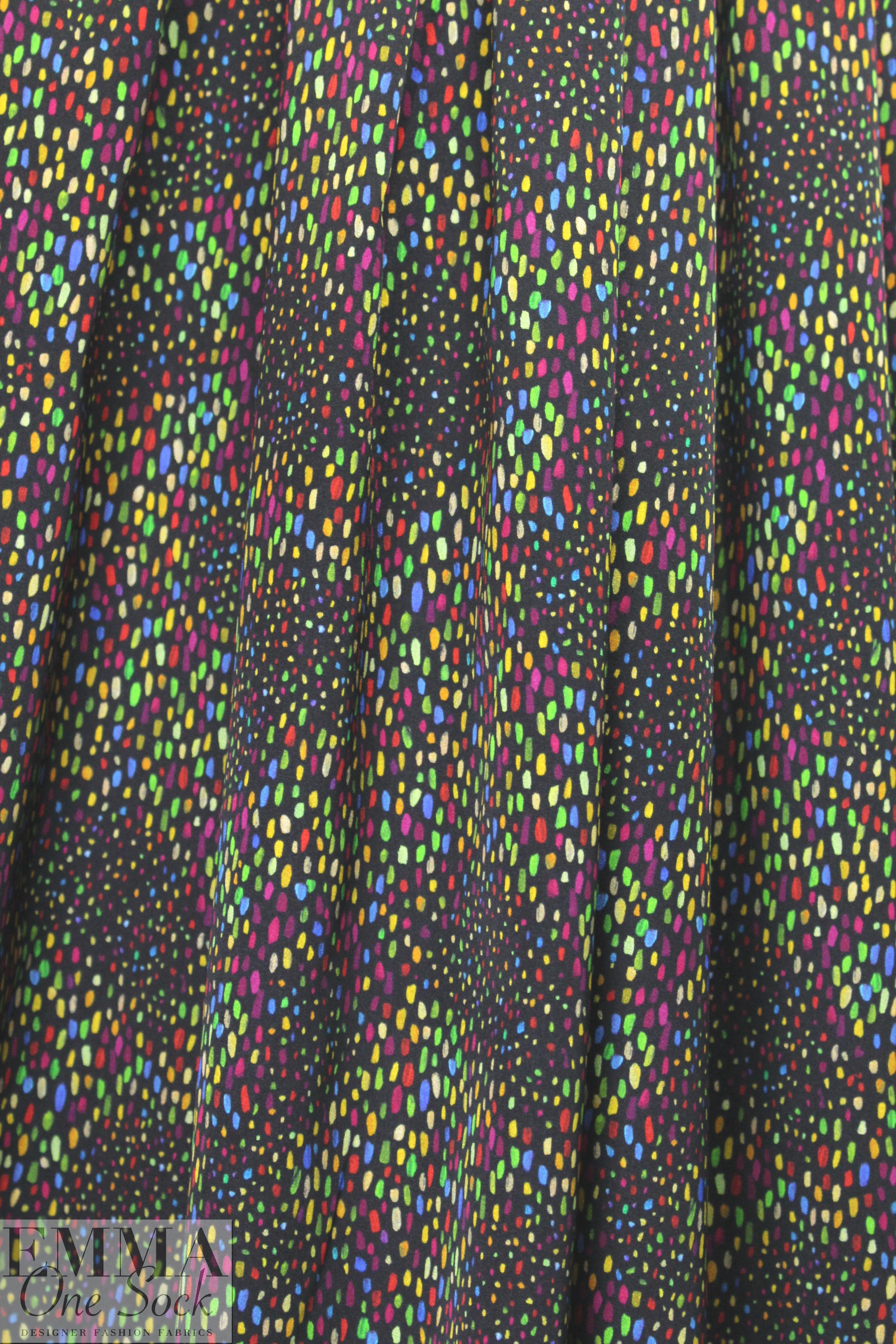 Caroline C0nstas speckled stretch silk charmeuse 1.375 yd