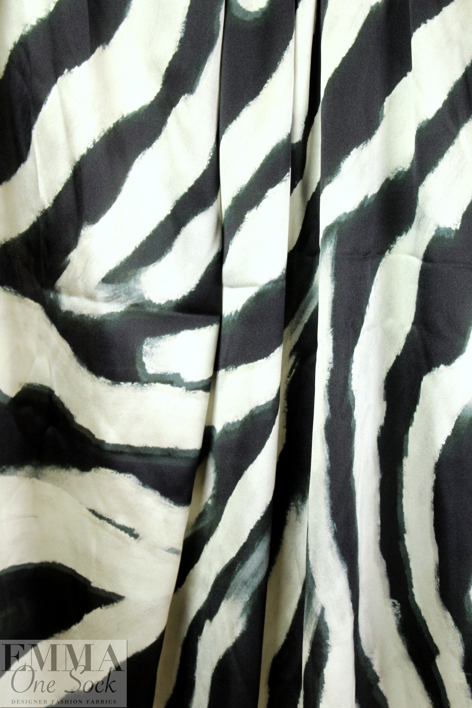Italian bold animal abstract silk stretch charmeuse