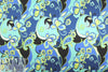 NY designer 'pucci' stretch silk charmeuse - blue