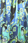 NY designer 'pucci' stretch silk charmeuse - blue