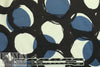 NY designer edgy circle graphic silk stretch charmeuse