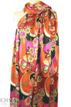 NY designer 'pucci' stretch silk charmeuse - nectarine