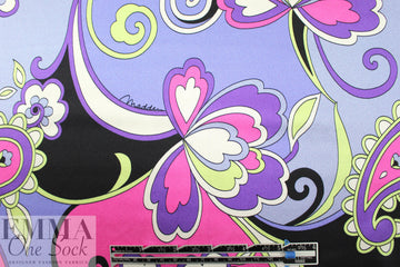 NY designer 'pucci' stretch silk charmeuse - iris .66 yds