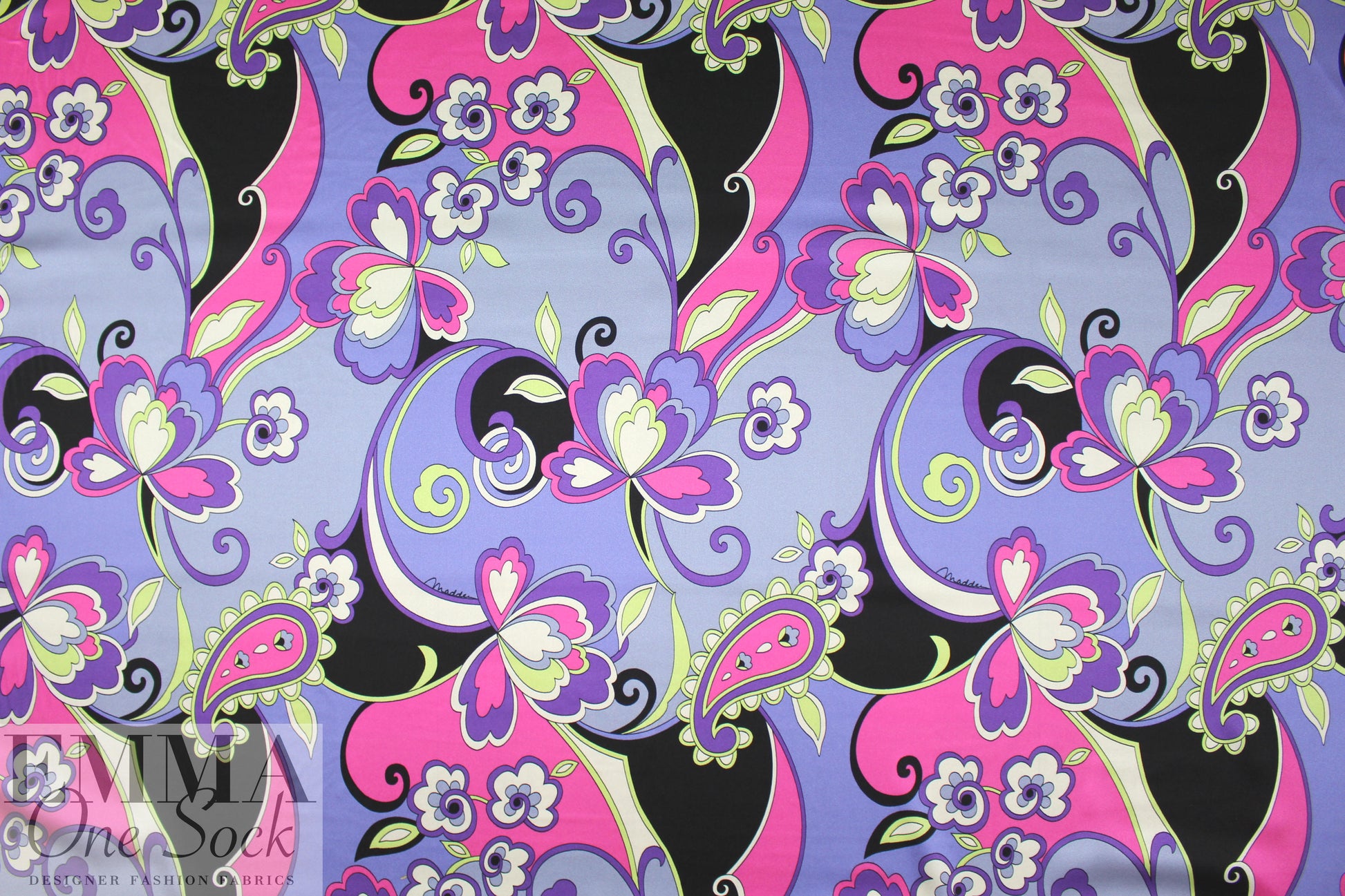 NY designer 'pucci' stretch silk charmeuse - iris .66 yds