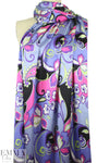 NY designer 'pucci' stretch silk charmeuse - iris .66 yds