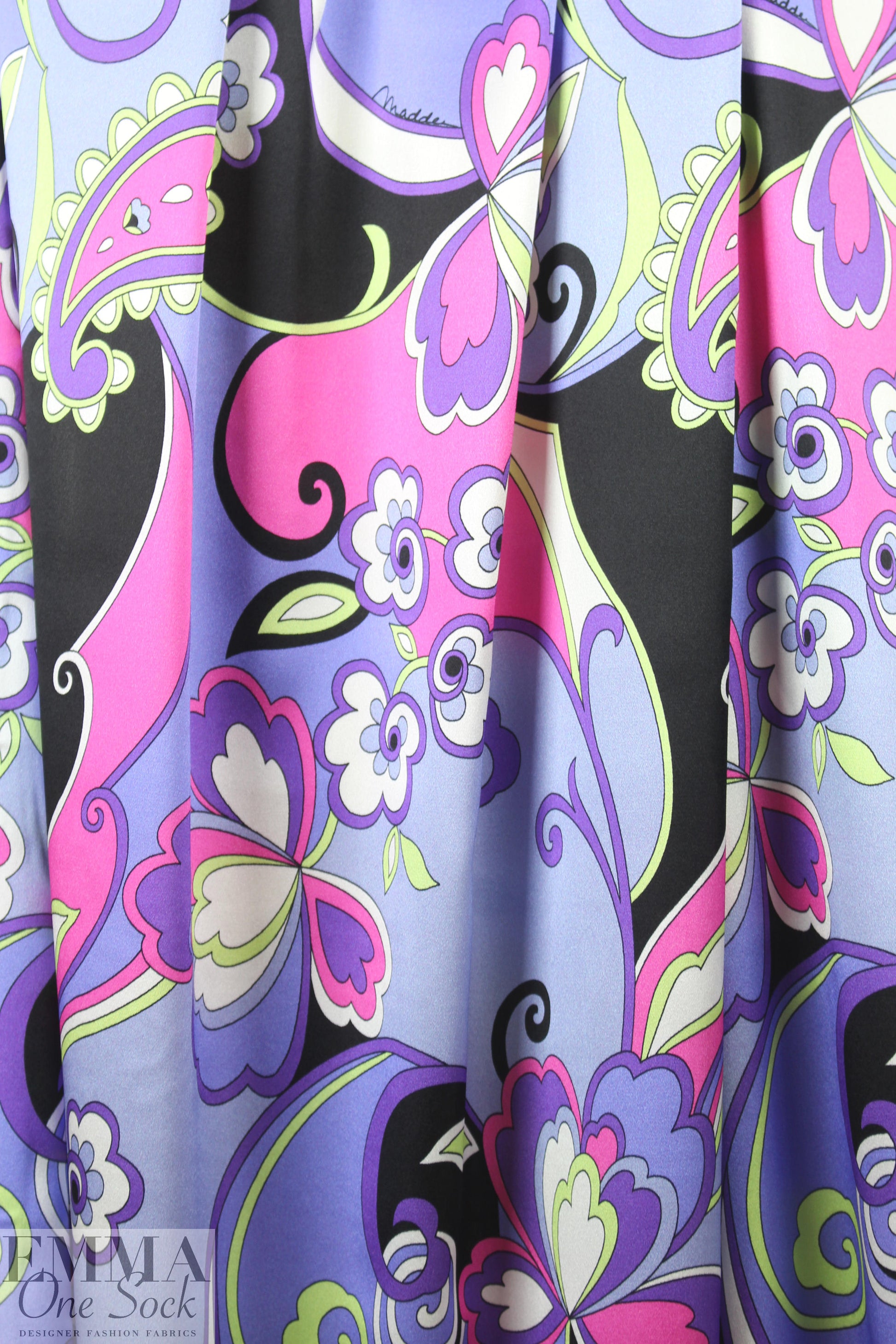 NY designer 'pucci' stretch silk charmeuse - iris