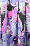 NY designer 'pucci' stretch silk charmeuse - iris .66 yds