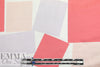 Italian random squares graphic silk stretch charmeuse