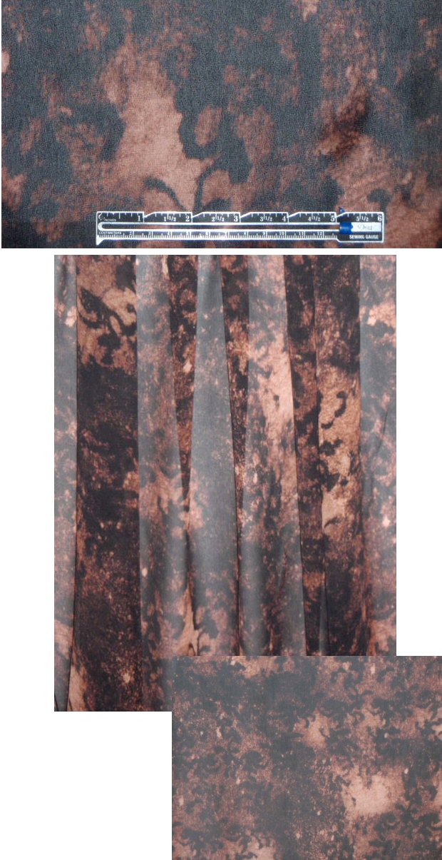 NY designer earth abstract stretch silk chiffon 2 yd