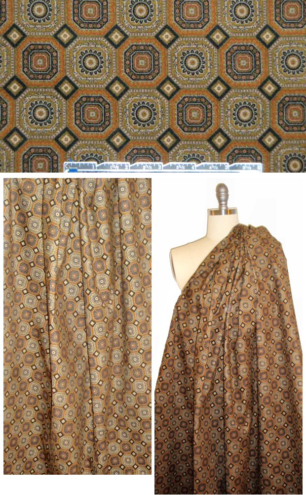 Ratti printed thin wale corduroy - octagon graphic