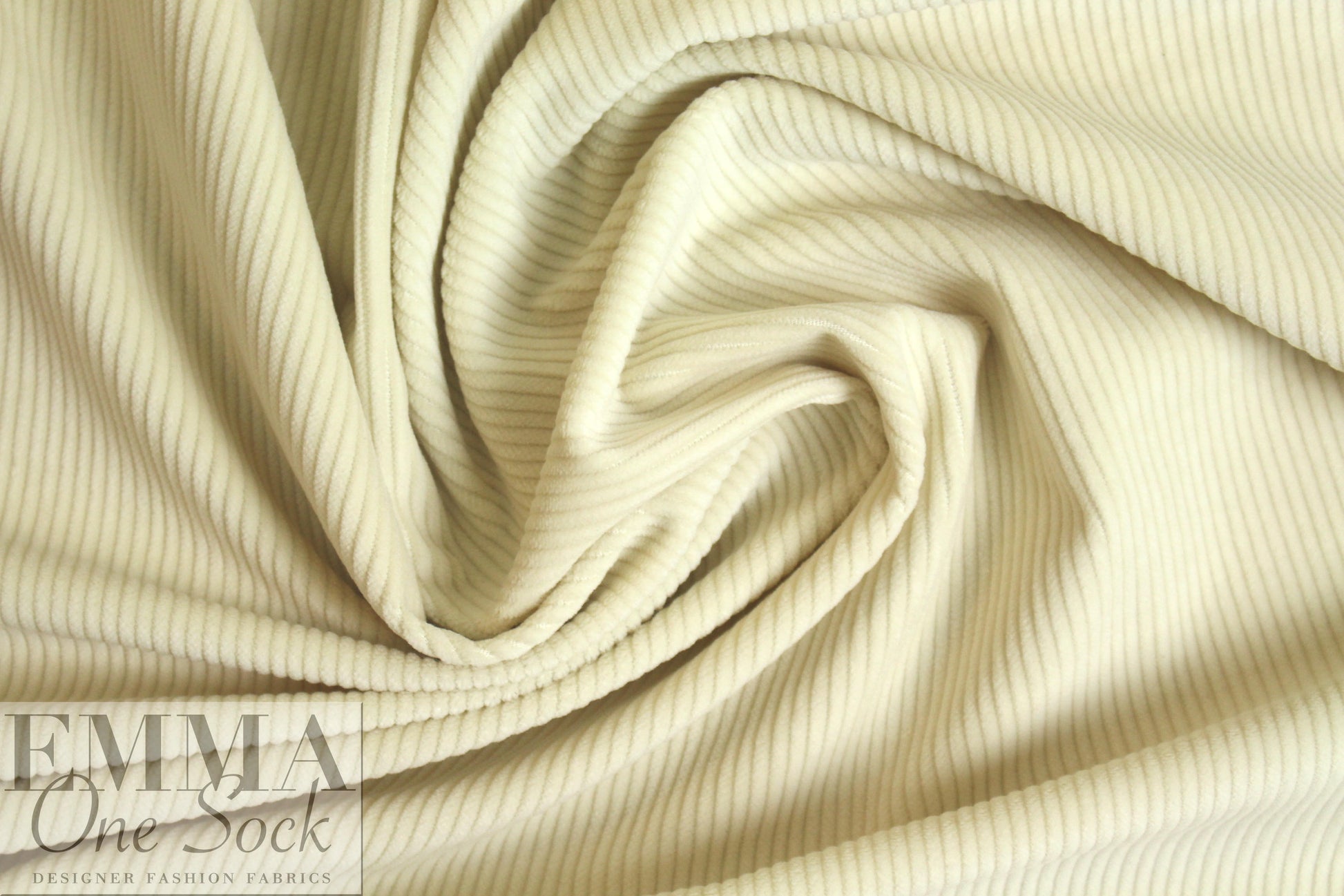 Italian wide wale stretch corduroy - vanilla