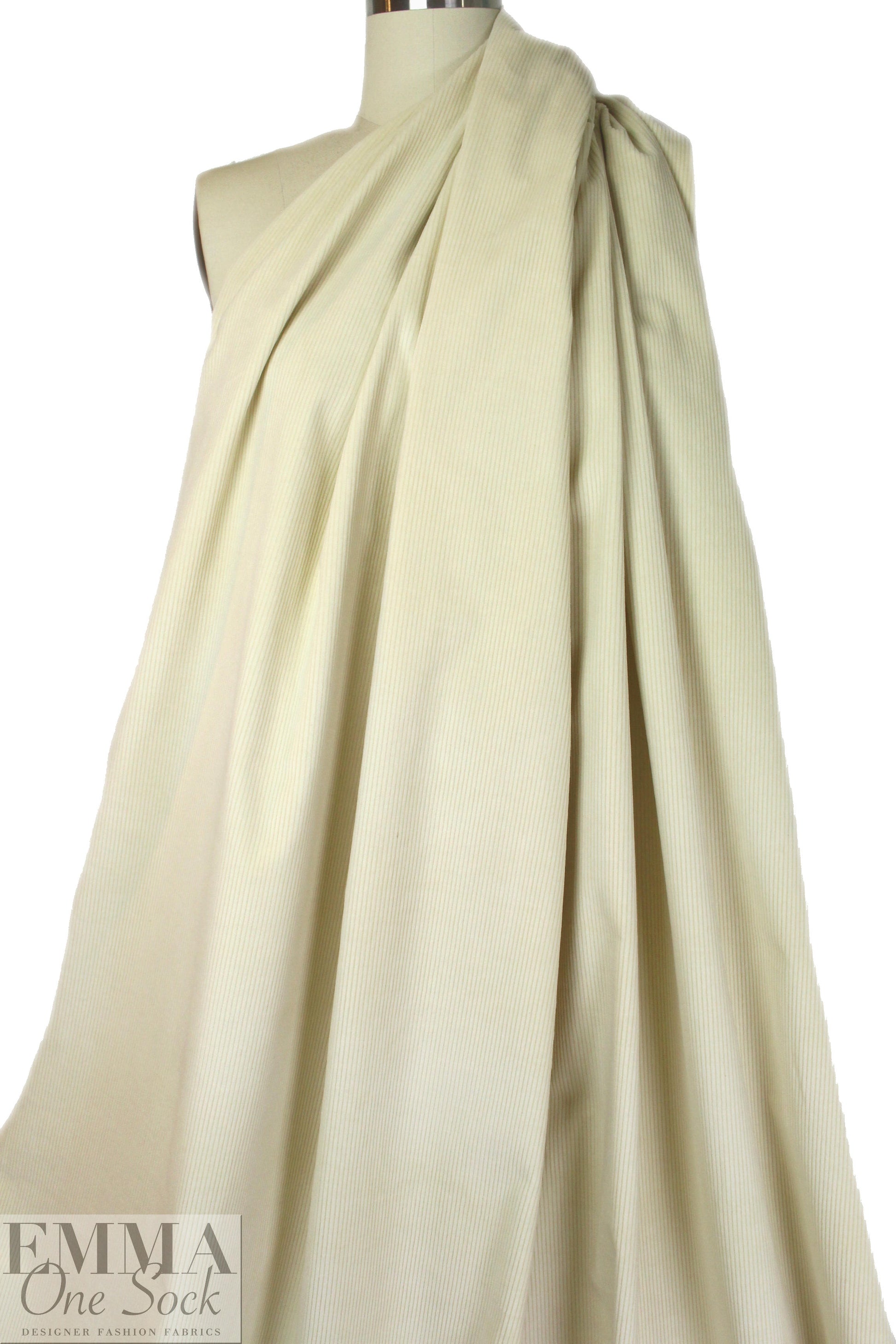 Italian wide wale stretch corduroy - vanilla