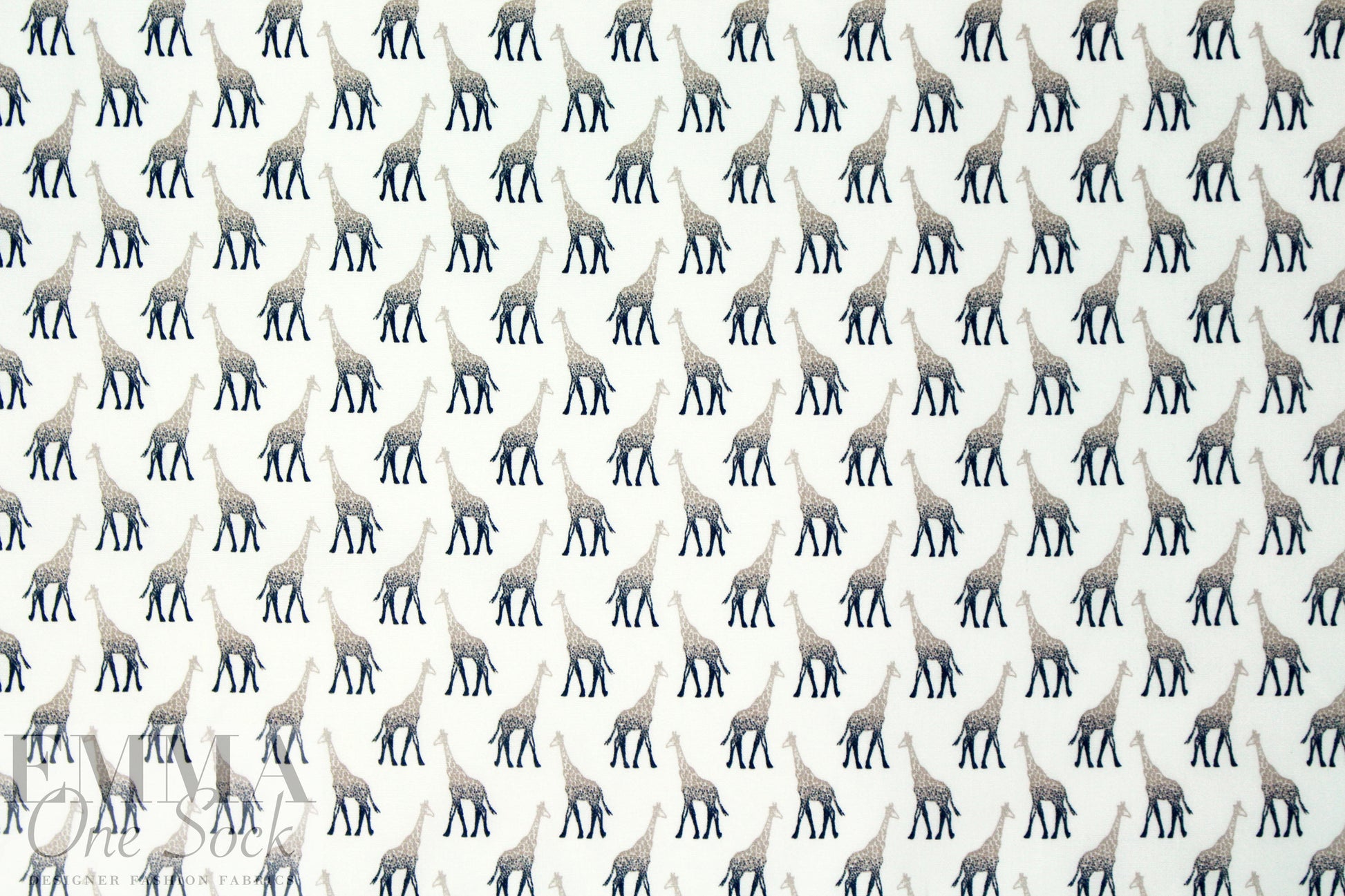 giraffe graphic cotton/spandex shirting