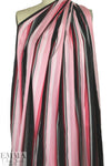 famous designer striped cotton stretch poplin - pink