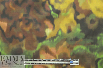 Italian painterly floral stretch cotton sateen panel