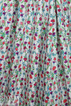Italian light blue/violet floral cotton stretch woven 1.25 yds