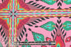 famous designer cotton stretch panel - pink southwest .5 yds