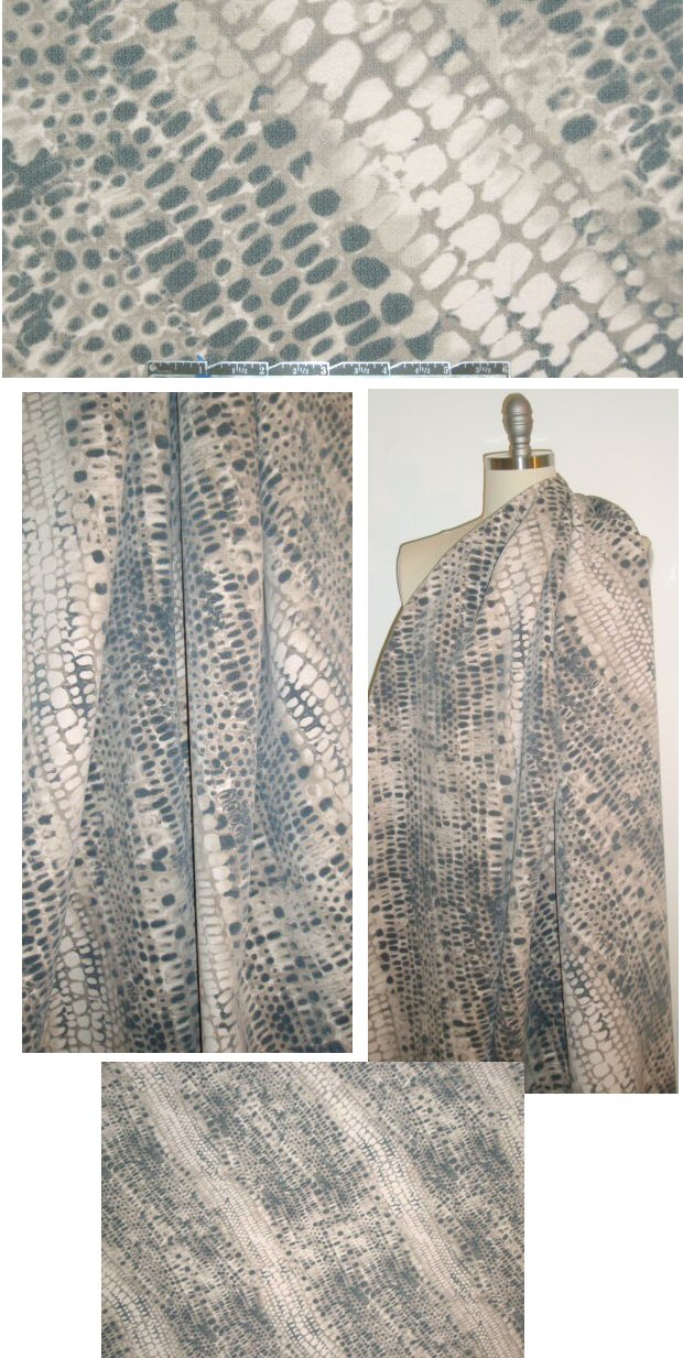 NY designer faded animal print cotton stretch crepe 1.875 yd