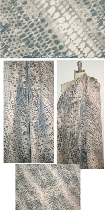 NY designer faded animal print cotton stretch crepe 1.875 yd