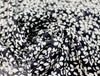 NY designer b/w floral stretch silk georgette 2 yd