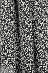 NY designer b/w floral stretch silk georgette 2.125 yd
