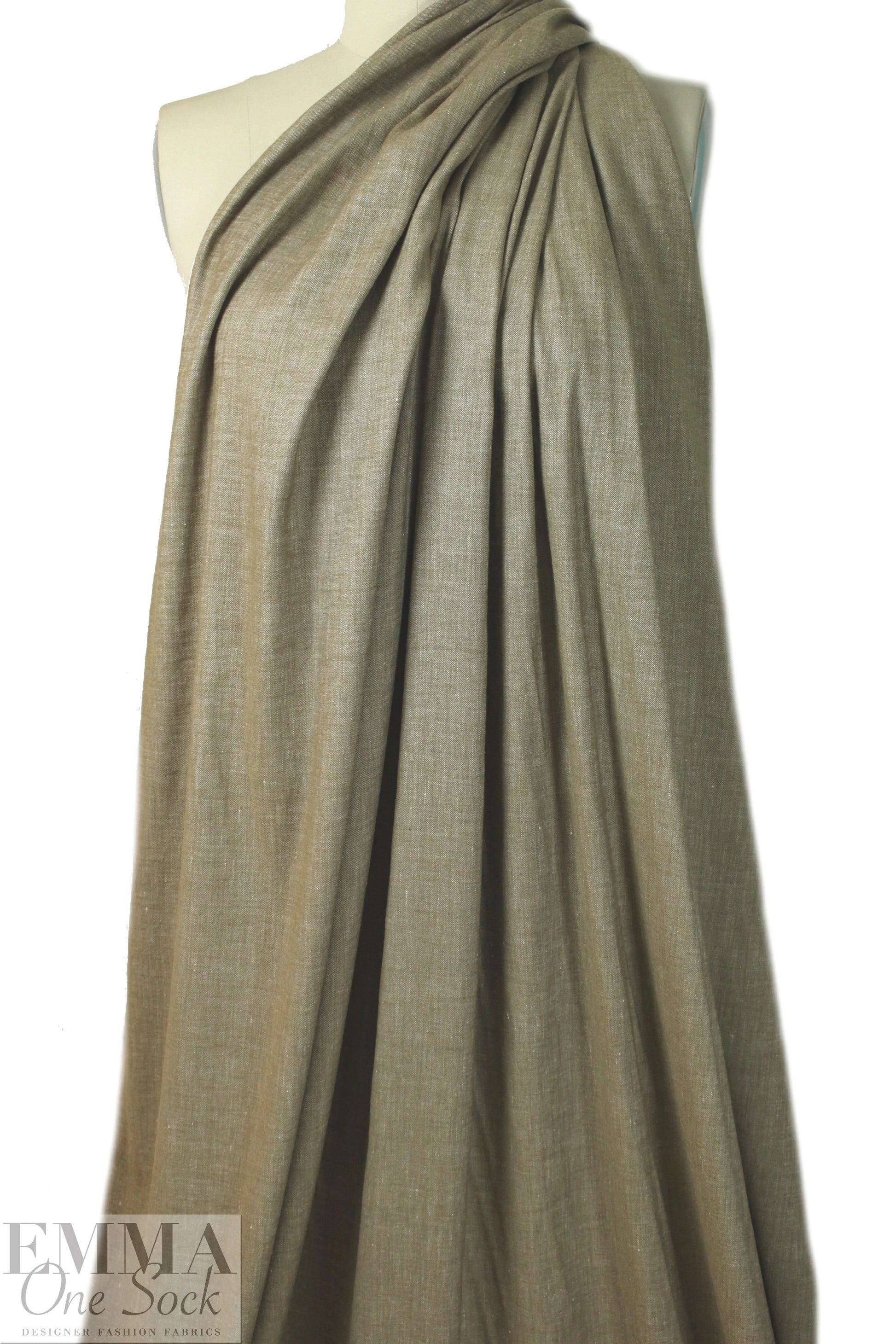 NY designer cotton/rayon stretch woven - driftwood