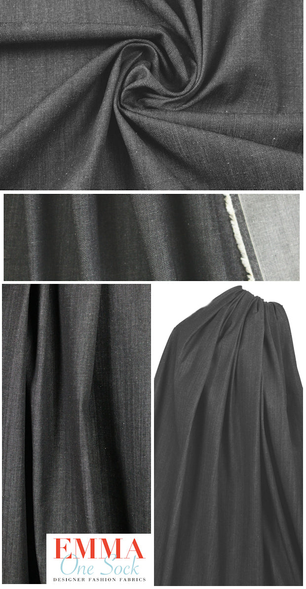 'casual chic' off black stretch denim