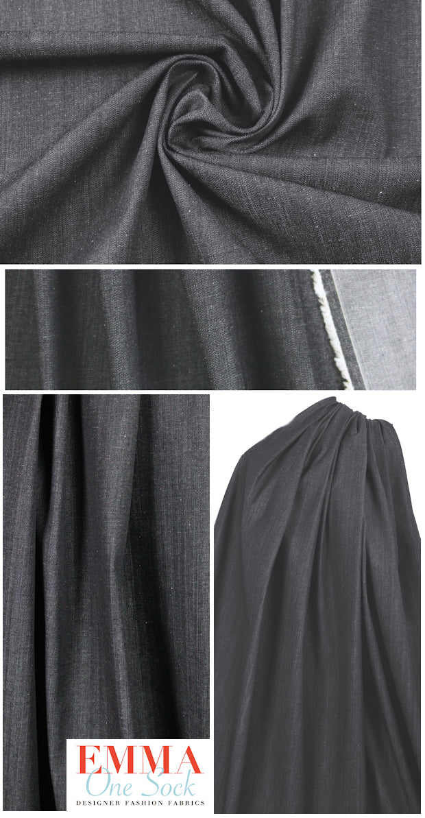 'casual chic' dark blue stretch denim 1 yard