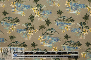 French 'island kitch' cotton stretch denim 2.125 yd