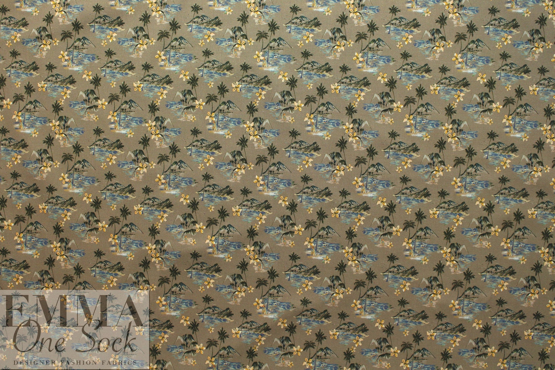 French 'island kitch' cotton stretch denim 2.125 yd