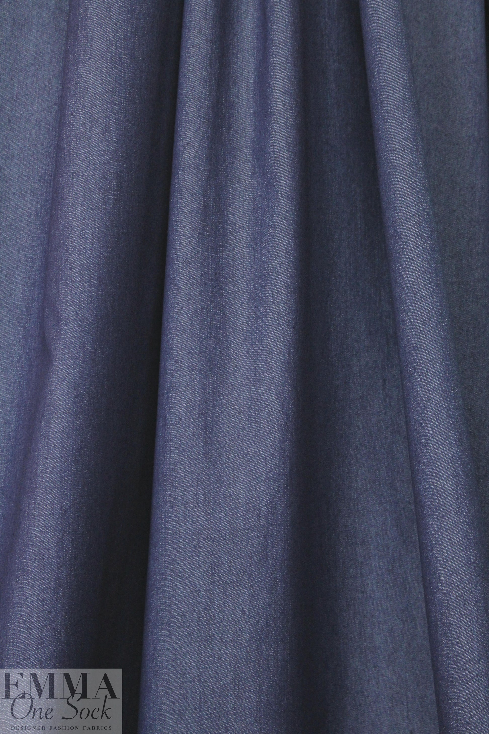 lightweight cotton blend stretch denim - dark blue .875 yds