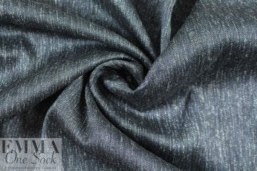 Italian dark denim linen/cotton stretch woven