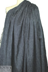 Italian dark denim linen/cotton stretch woven