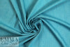 NY designer stretch cotton denim - turquoise