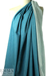 NY designer stretch cotton denim - turquoise